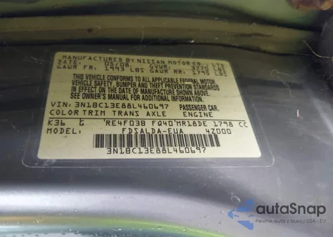 2008 Nissan Versa 1.8S из США, поврежденный, VIN 3N1BC13E88L460697